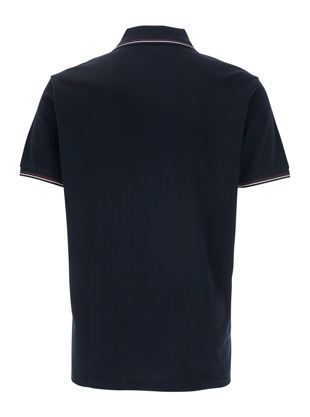 Mens Blue Cotton Short Sleeve Polo with Front Embroidery Blu Elastane Tshirts And Shirts