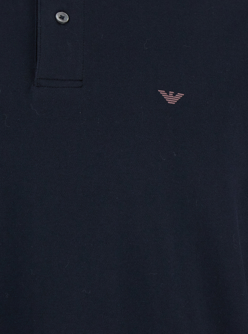 Blue Long Sleeve Polo with Logo Embroidery in Stretch Cotton for Men Blu Elastane Tshirts And Shirts