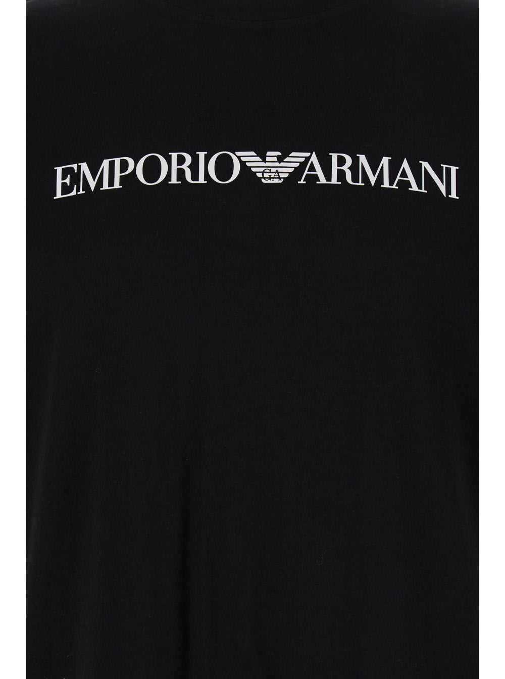 Black T-Shirt With Contrast Logo Lettering Print For Men Cotton Tshirts And Polo Shirts