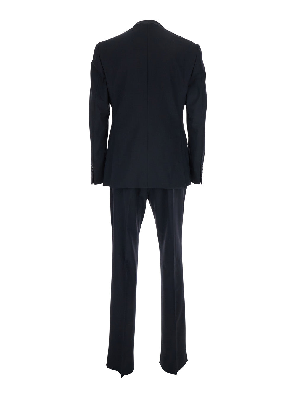 Single-breasted Slim Suit with Notched Revers in Blue for Men Blu Virgin Wool Suits