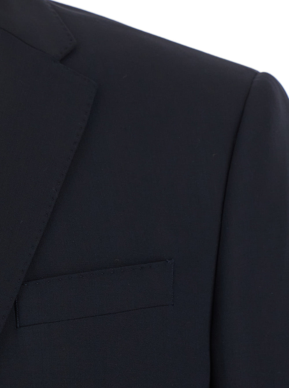 Single-breasted Slim Suit with Notched Revers in Blue for Men Blu Virgin Wool Suits