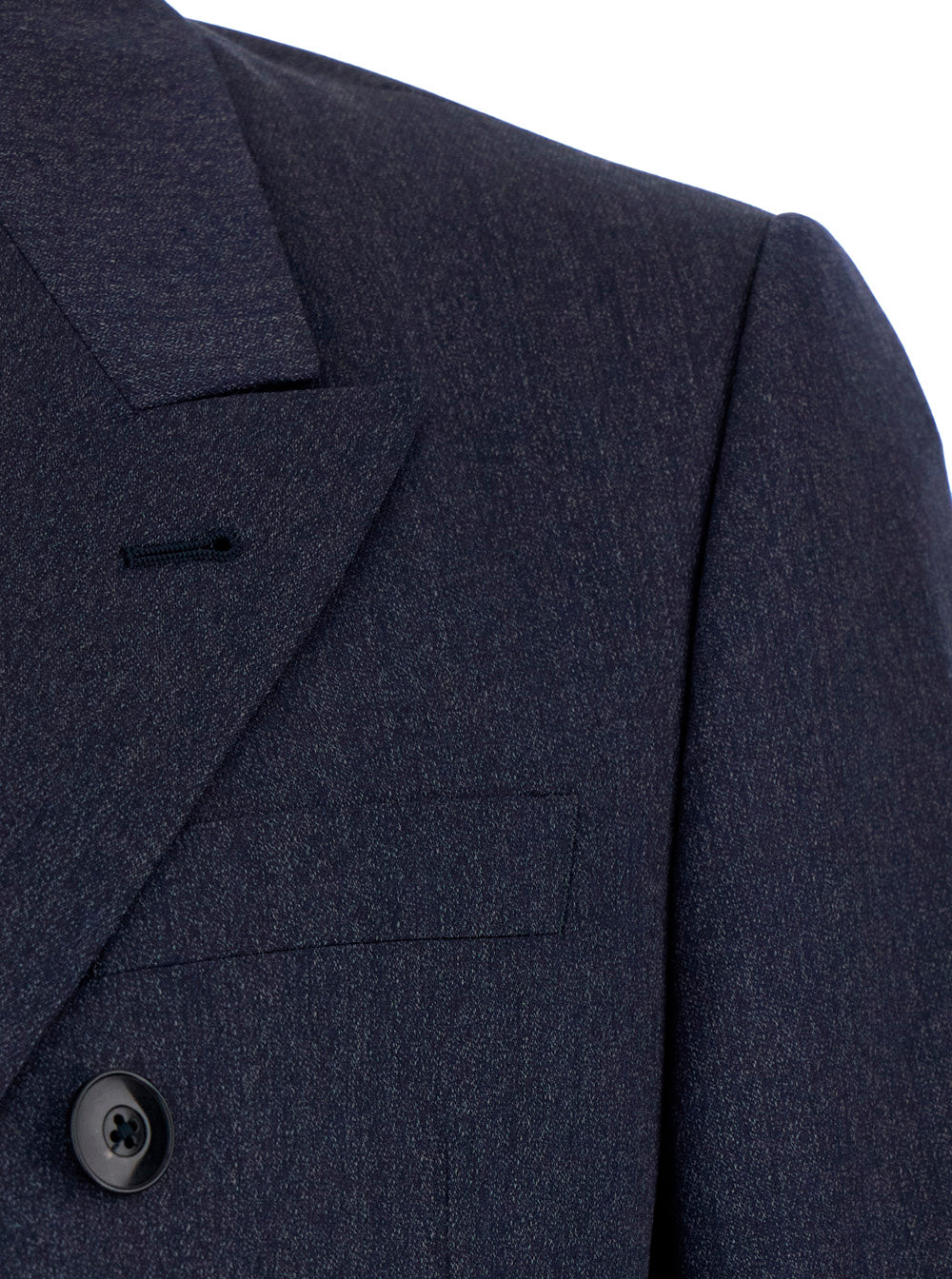 Double-breasted Suit with Peak Revers in Blue Wool for Men Blu Virgin Suits