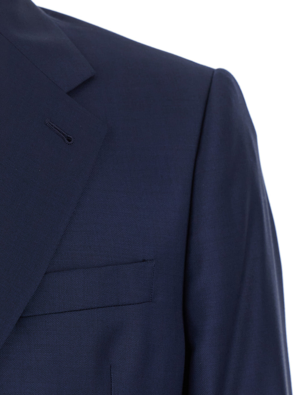 Blue Single-breasted Suit with Notched Revers in Wool for Men Blu Suits