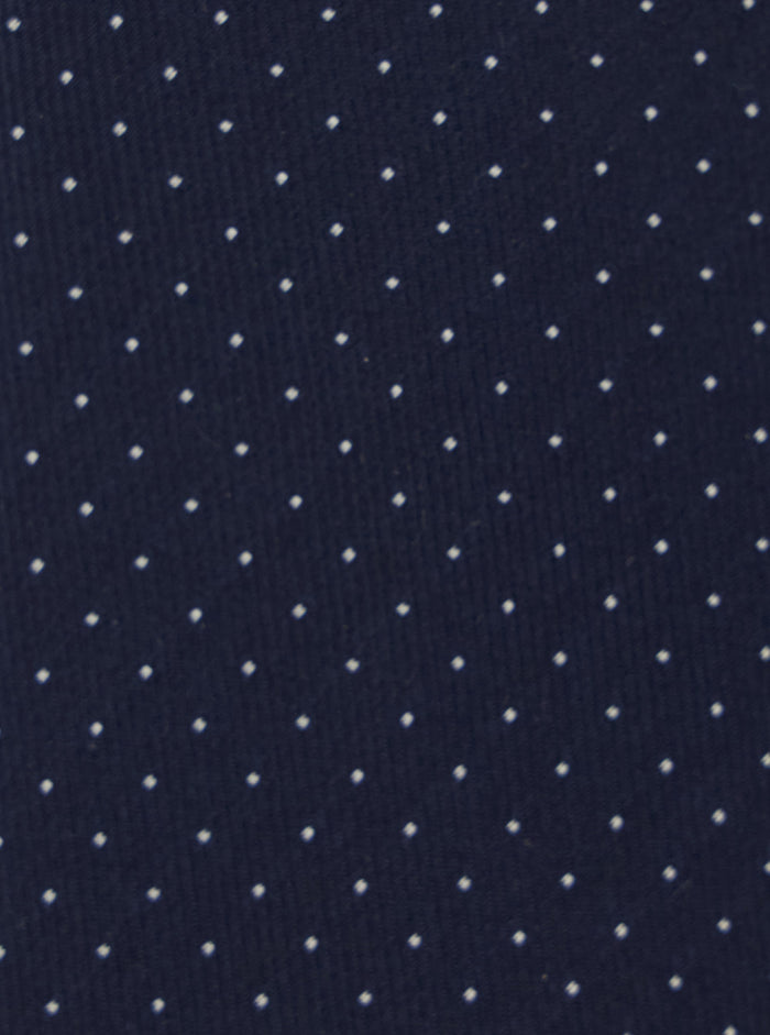 Blue Tie with Micro Polka Dot Print in Silk for Men Blu Papillon And Ties