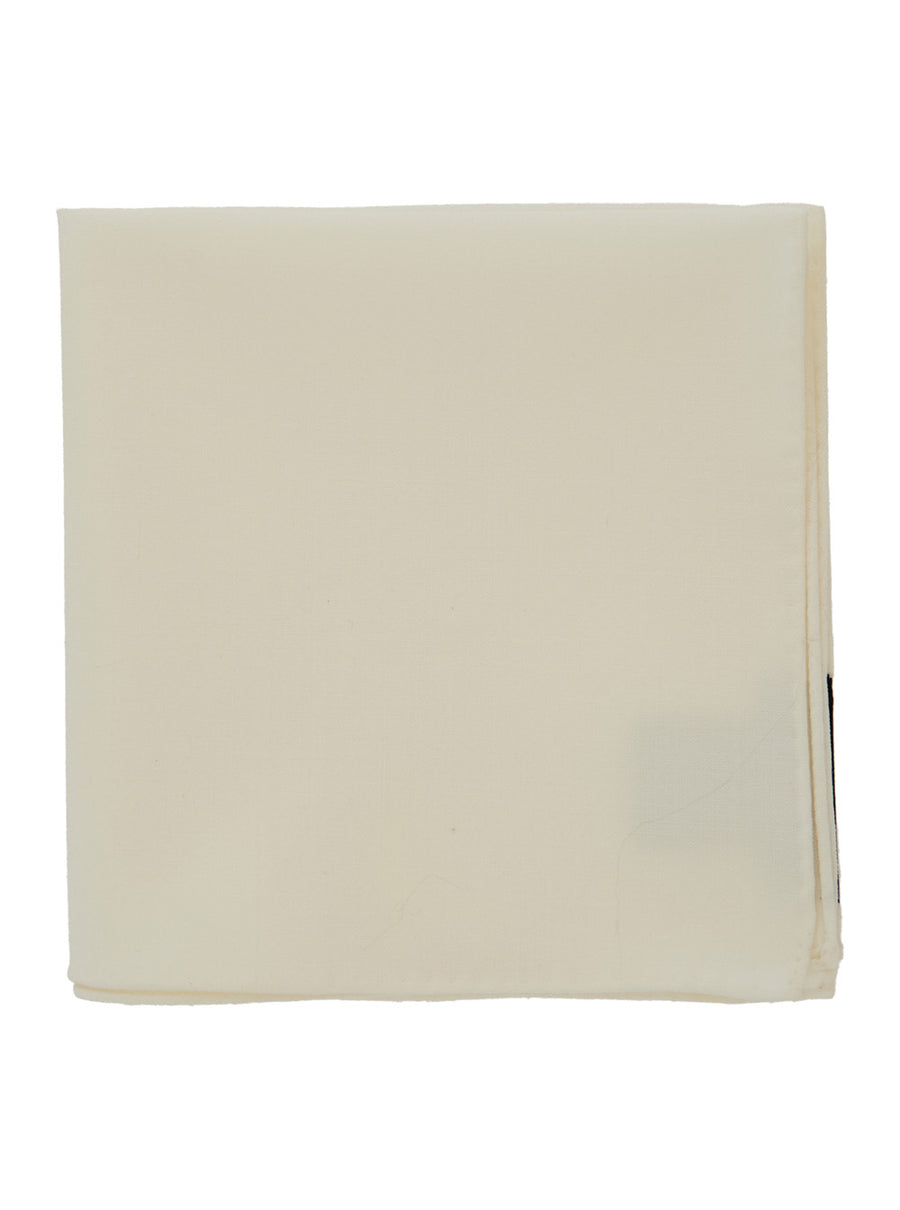Pocket Square Virgin Wool White Cream Ties & Bow