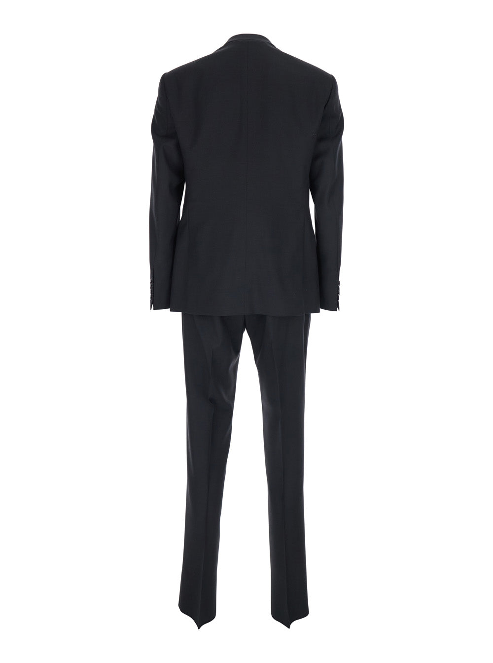 Single-breasted Suit with Peak Revers and Black Satin Details for Men Suits