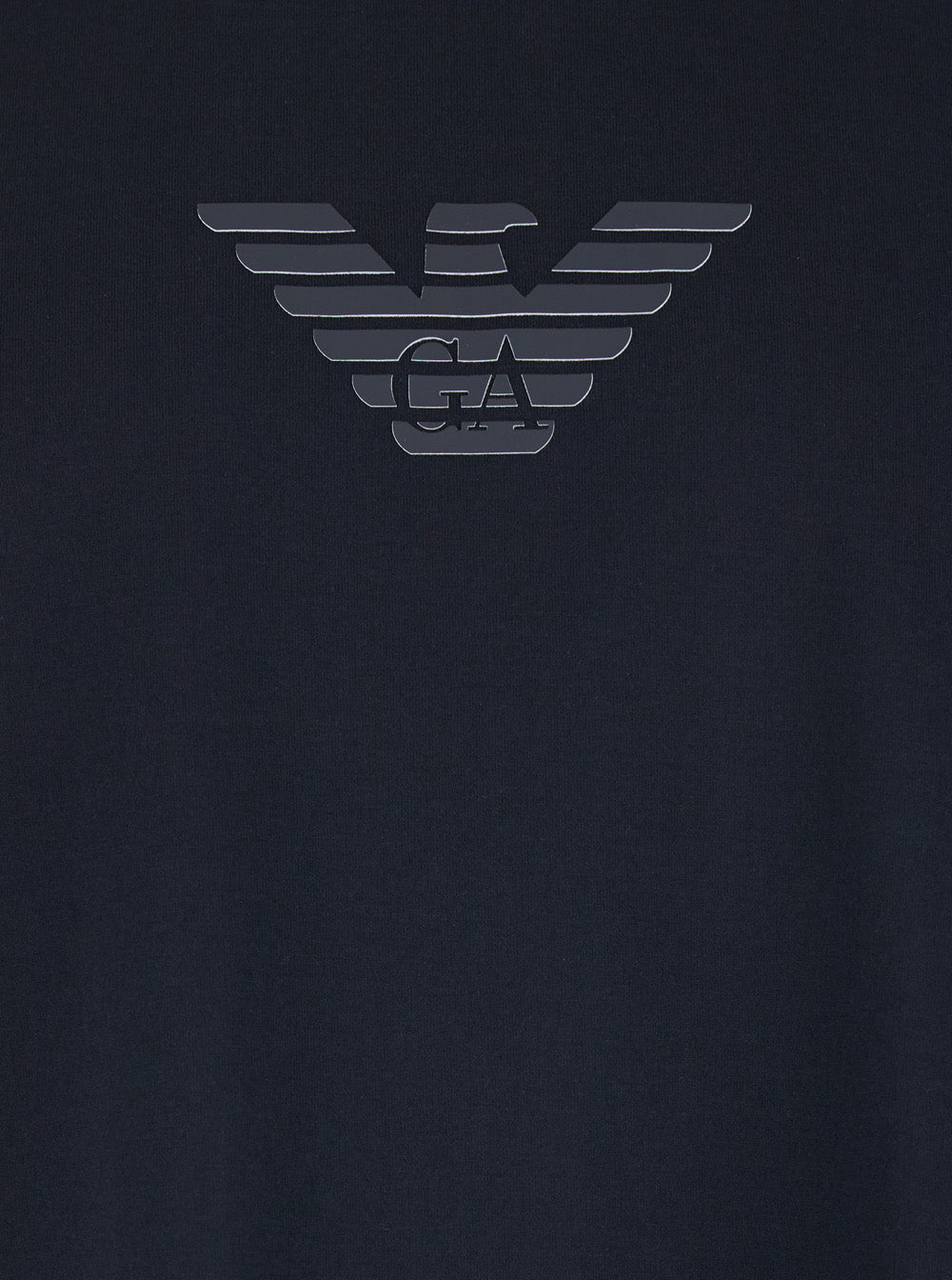 Crew Neck T-Shirt with Logo Embroidery on the Front in Blue Cotton for Men Blu Tshirts And Polo Shirts