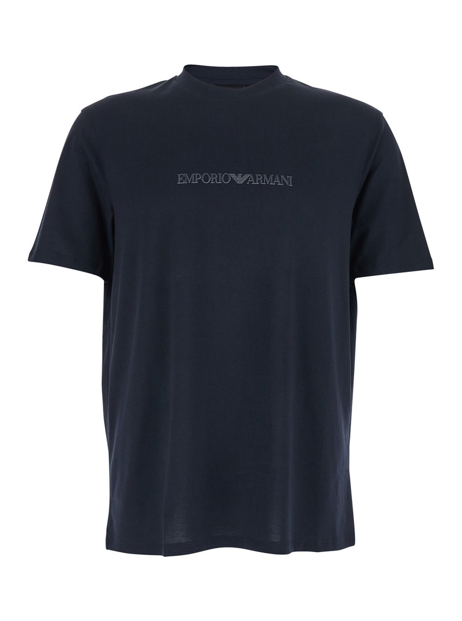 T-Shirt Crew Neck Blue Cotton T-shirts