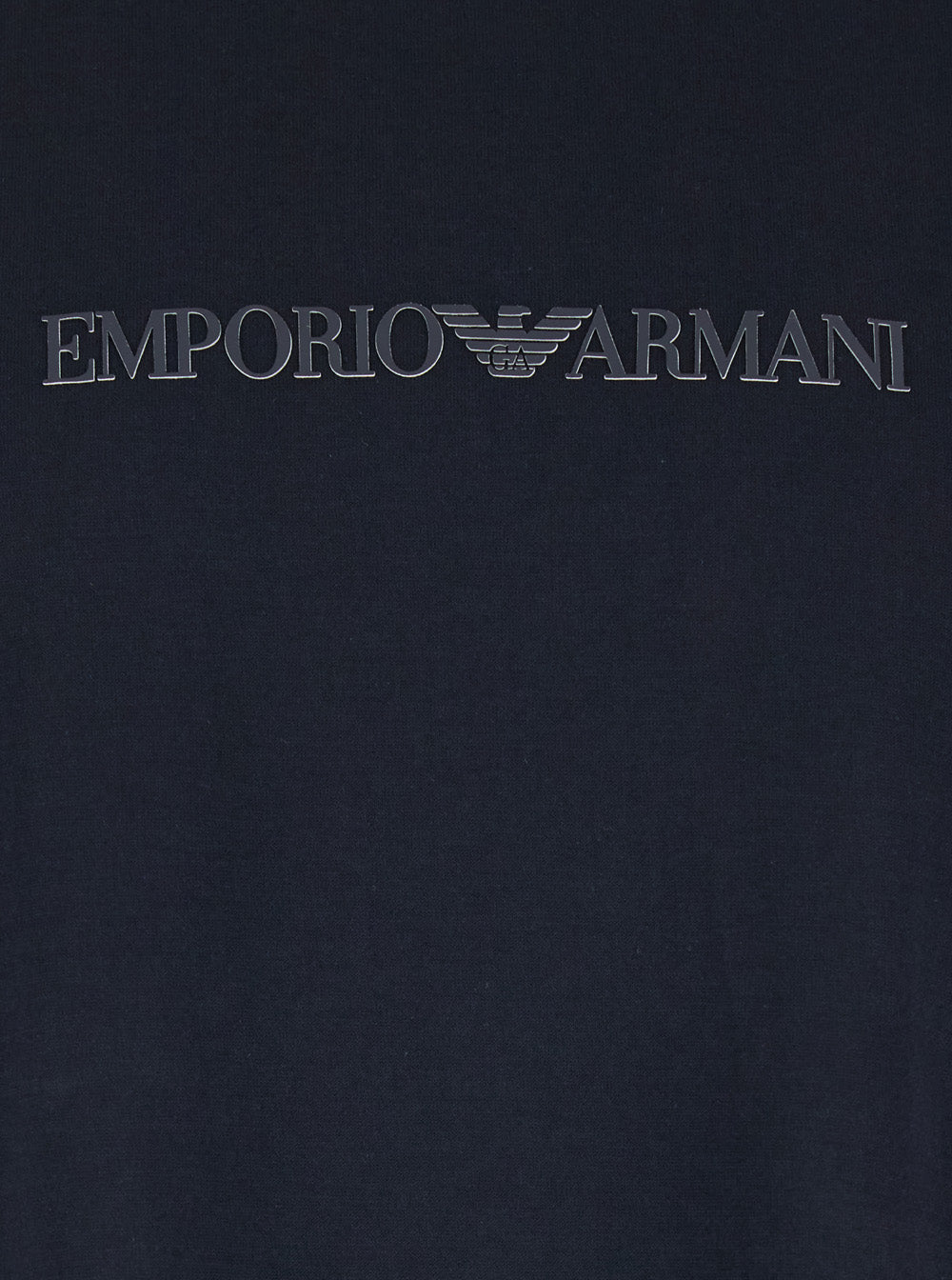 Blue Crew Neck T-Shirt with Logo Embroidery on the Front for Men Blu Cotton Tshirts And Polo Shirts