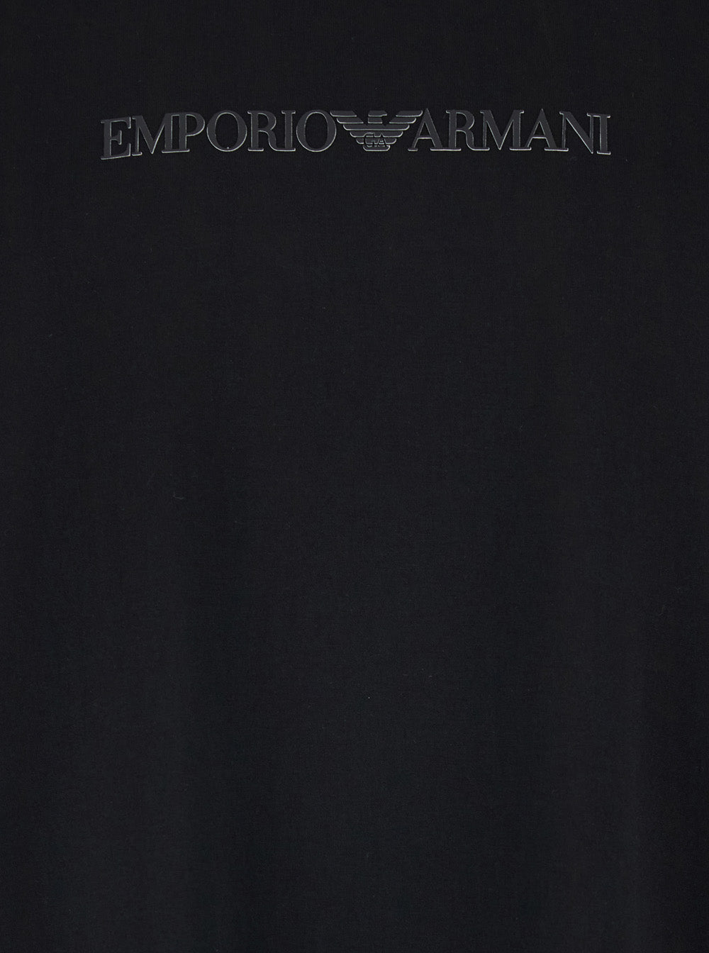 Black Cotton Crew Neck T-Shirt with Logo Embroidery for Men Tshirts And Polo Shirts