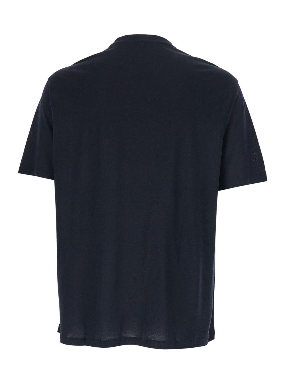 Blue T-Shirt REG FII ACQUILA A PETTO LIOCEL with Logo on the Front in Lyocell and Cotton for Men Blu Tshirts Polo Shirts