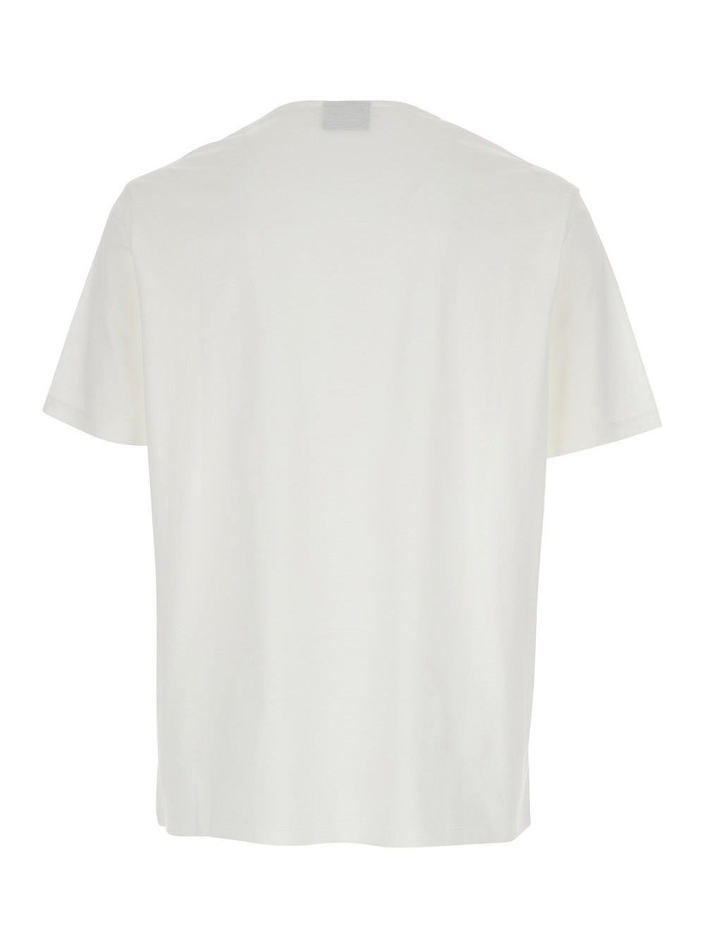 White T-Shirt with Logo Embroidery on the Front for Men Cotton Tshirts And Polo Shirts