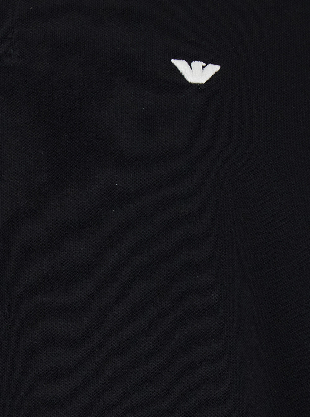 Black Polo Shirt with Long Sleeves and Logo on the Front for Men Cotton Tshirts