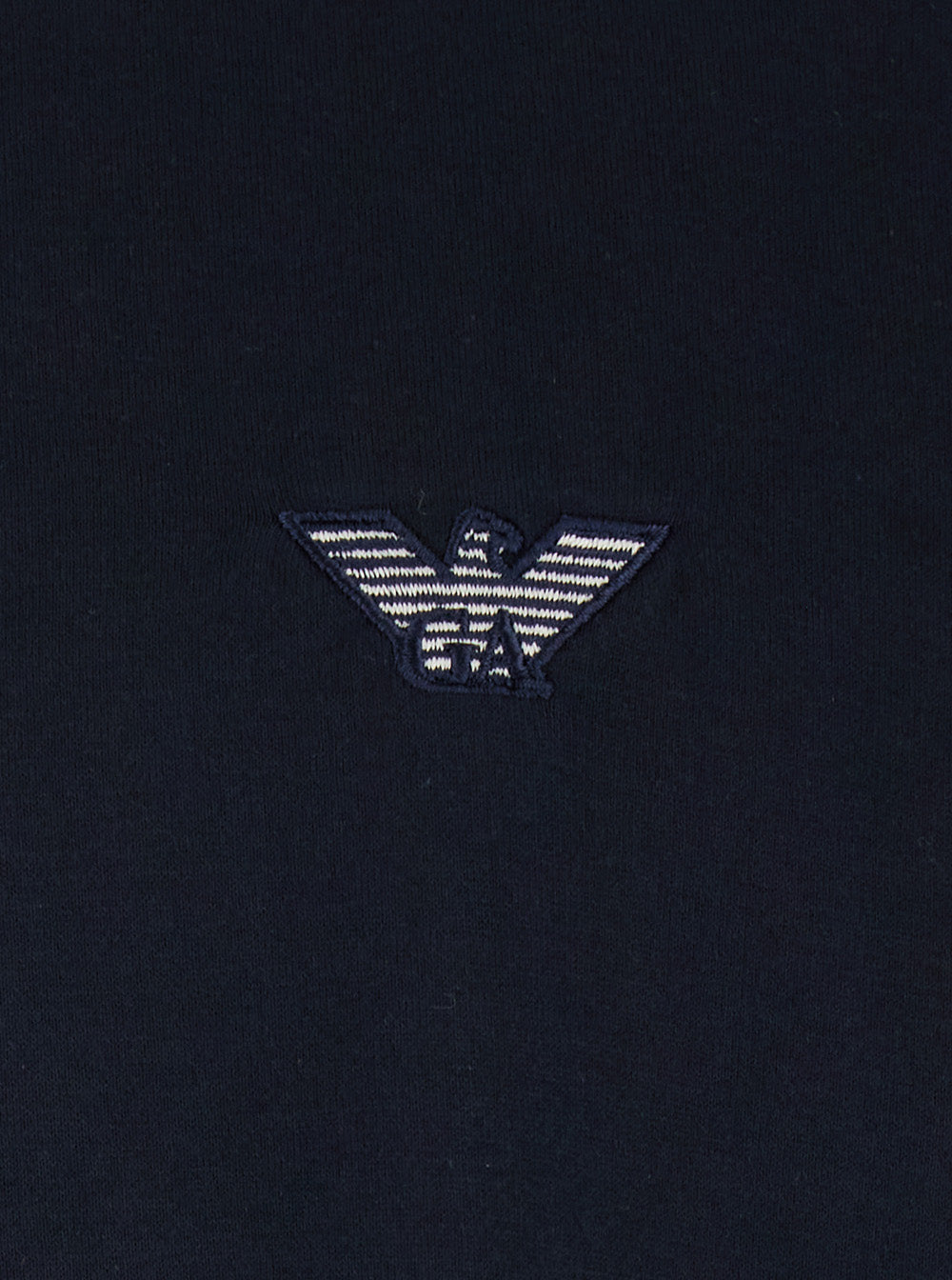 Long Sleeve Crew Neck T-Shirt with Logo Embroidery on the Front in Blue Cotton for Men Blu Tshirts And Polo Shirts