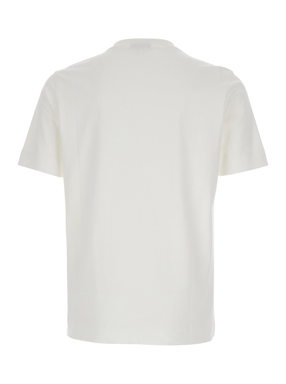 White T-Shirt with Logo Embroidery on the Front for Men Cotton Tshirts And Polo Shirts