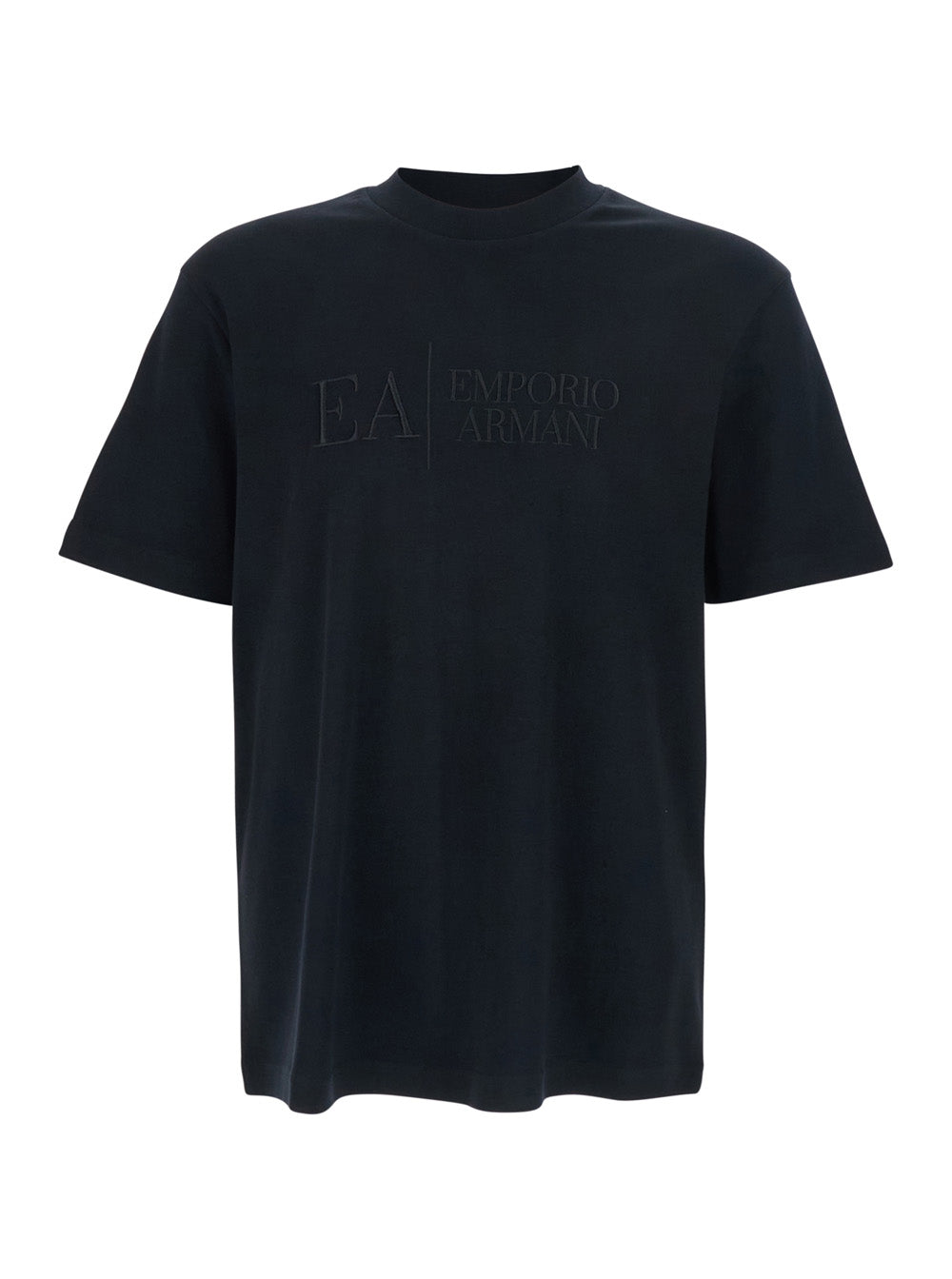 Black T-Shirt with Embroidered Lettering Logo on the Front for Men Cotton Tshirts And Polo Shirts