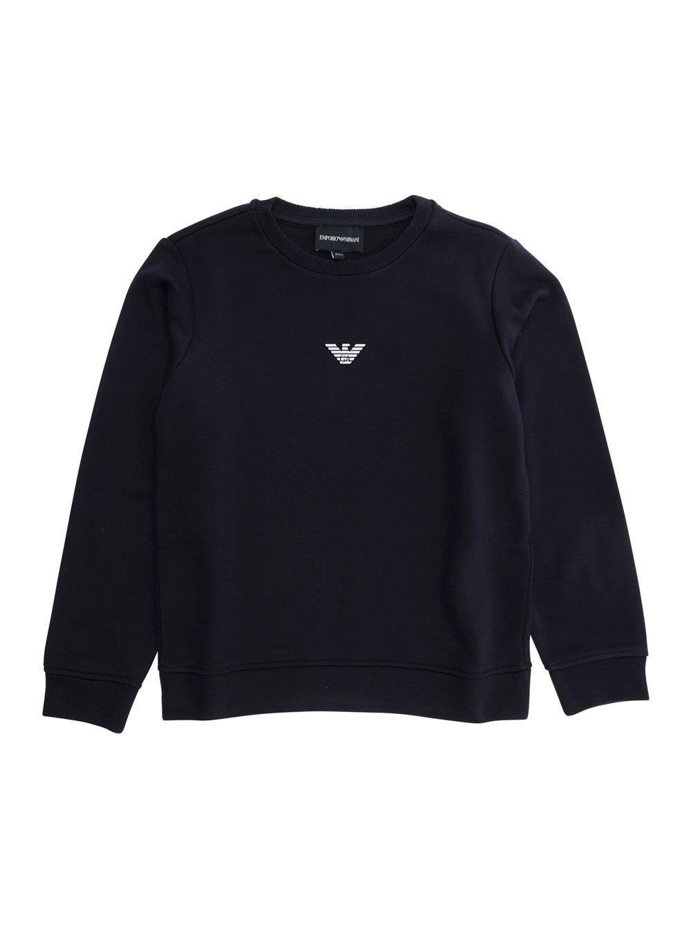 Blue Crewneck Sweatshirt With Logo On The Front Modal And Cotton Blend Boy Blu Sweatshirts