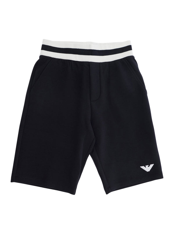 Kids Shorts Blue Cotton-Blend