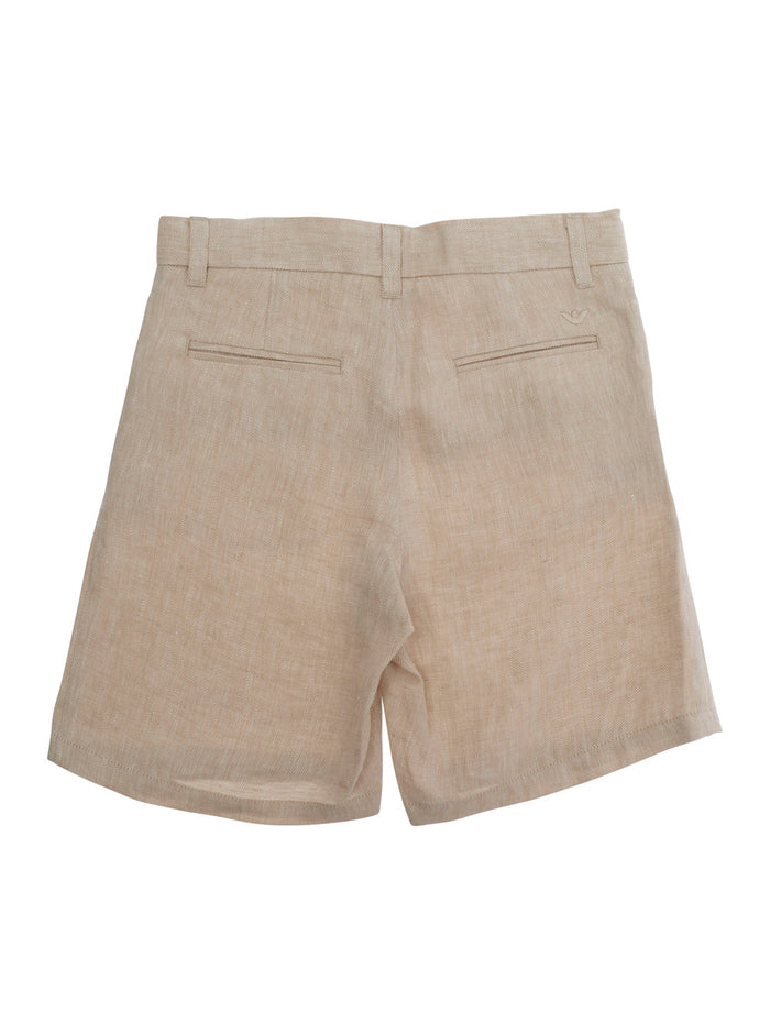 Beige Shorts Eb001066af20963f1039 With Side Pockets For Men Linen And Bermuda