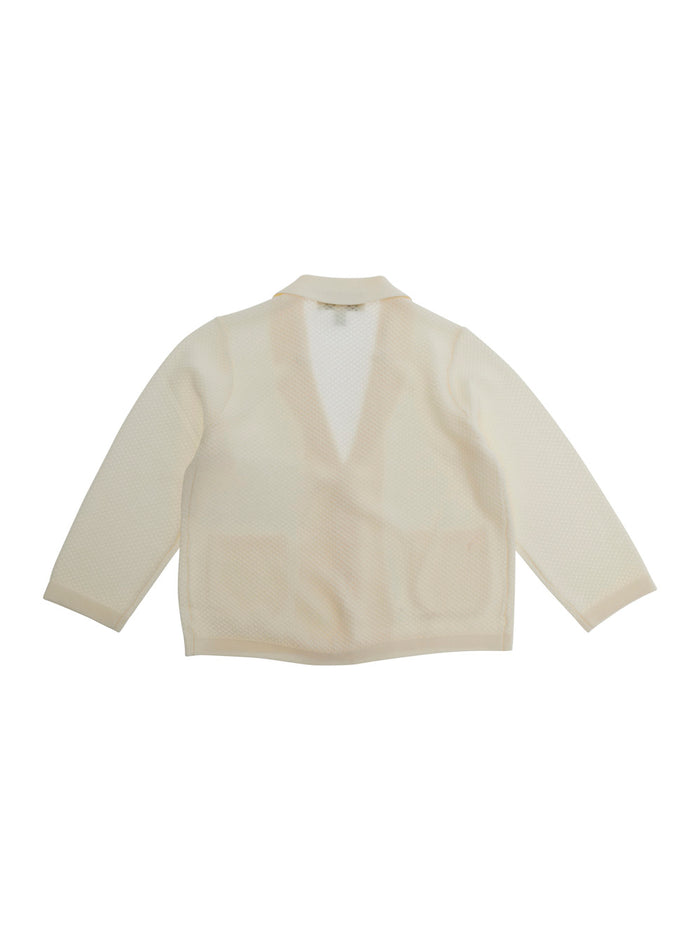 BEIGE BLAZER with Elegant Details in Viscose for Men Polyamide Blazers