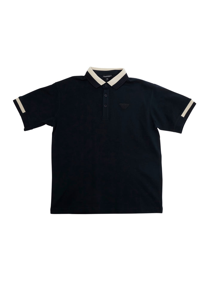 Blue T-Shirt with Round Neck in Cotton for Men Blu Elastane Tshirts And Polo Shirts