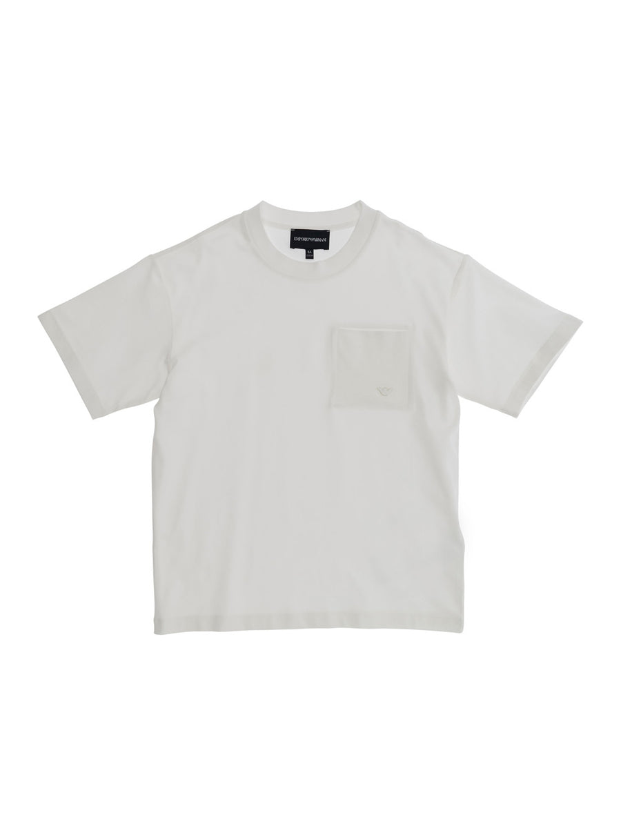 Kids T-Shirt With Logo, White Cotton T-shirts
