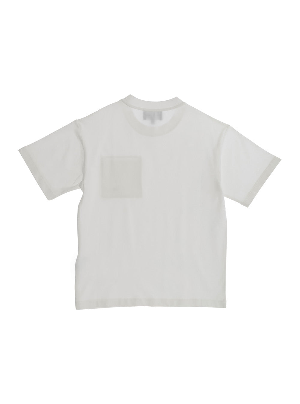 White T-Shirt with Logo on Chest for Kids Cotton Elastane Tshirts And Polo Shirts