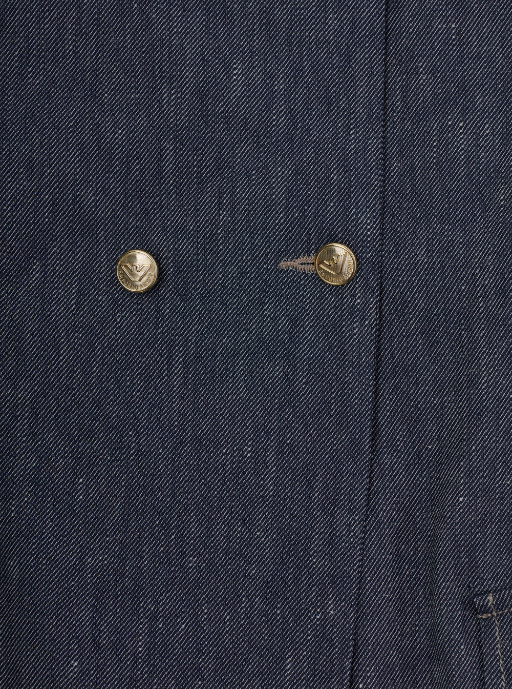Double-breasted Jacket with Wide Collar in Linen and Cotton Blend Black Girl Blazers