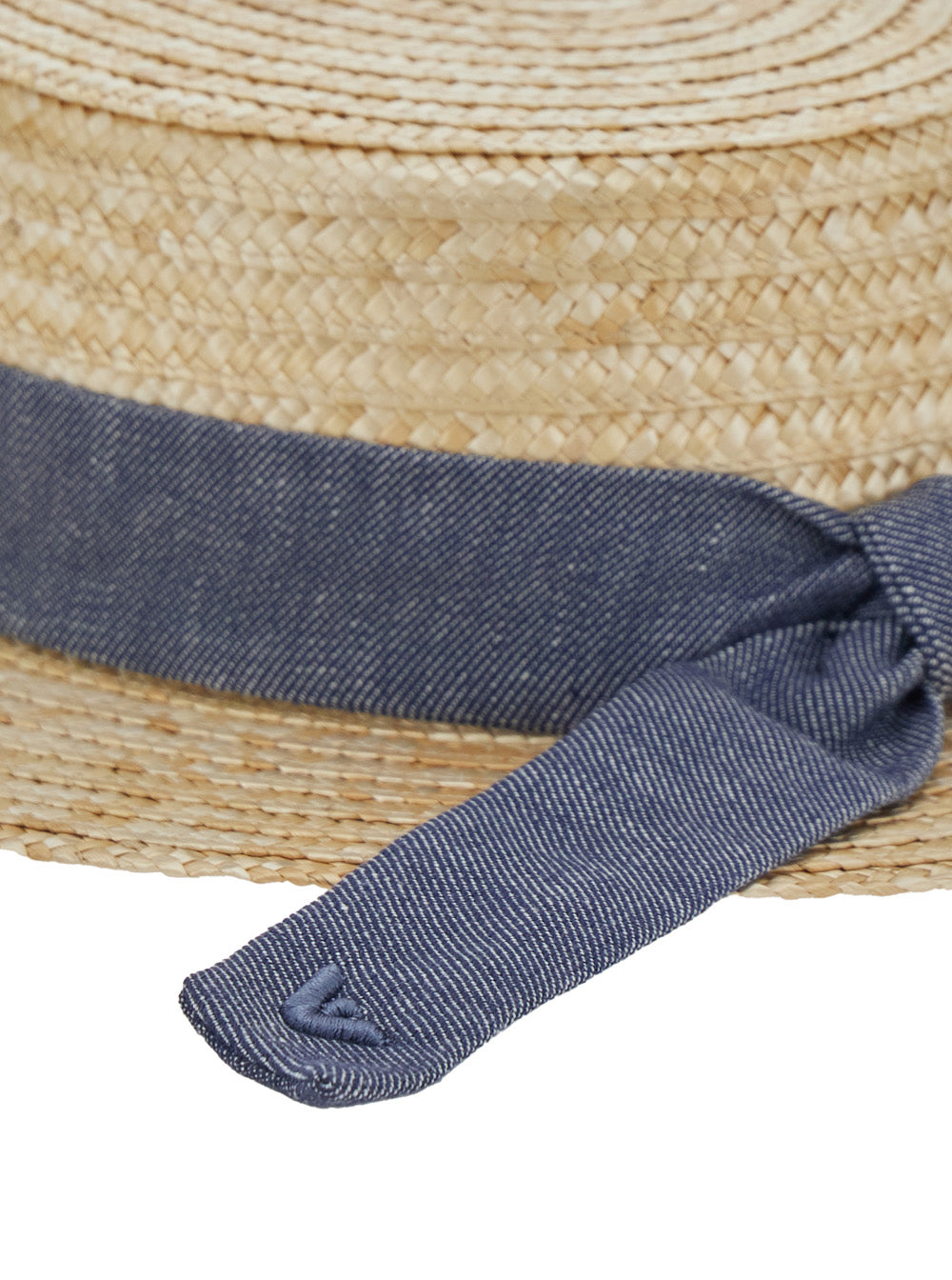 Hat with Knot at the Back and Logo Detail in Beige Straw for Girls Gloves