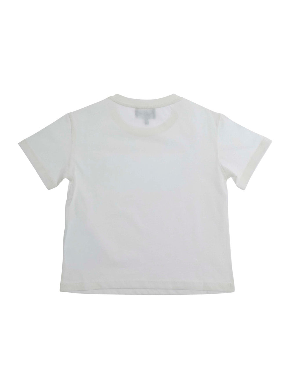 White T-Shirt with Lettering Logo on the Front in Cotton for Girls Tshirts And Polo Shirts