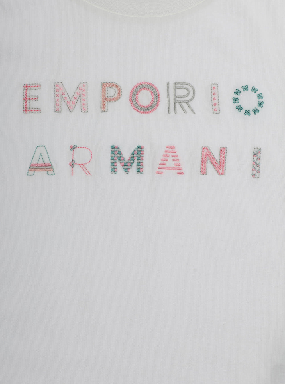 White T-Shirt with Lettering Logo on the Front in Cotton for Girls Tshirts And Polo Shirts