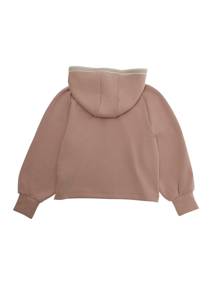 Sweatshirt EG000633AF16133U4133 Pink with Long Sleeves and Fixed Hood in Modal Polyester Blend for Women Elastane Sweatshirts