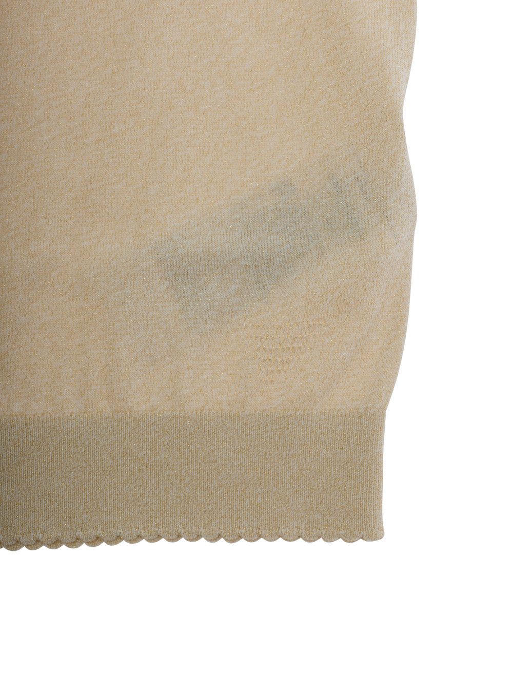Beige T-Shirt with Round Neck and Back Closure in Fabric for Girls Tshirts Polo Shirts