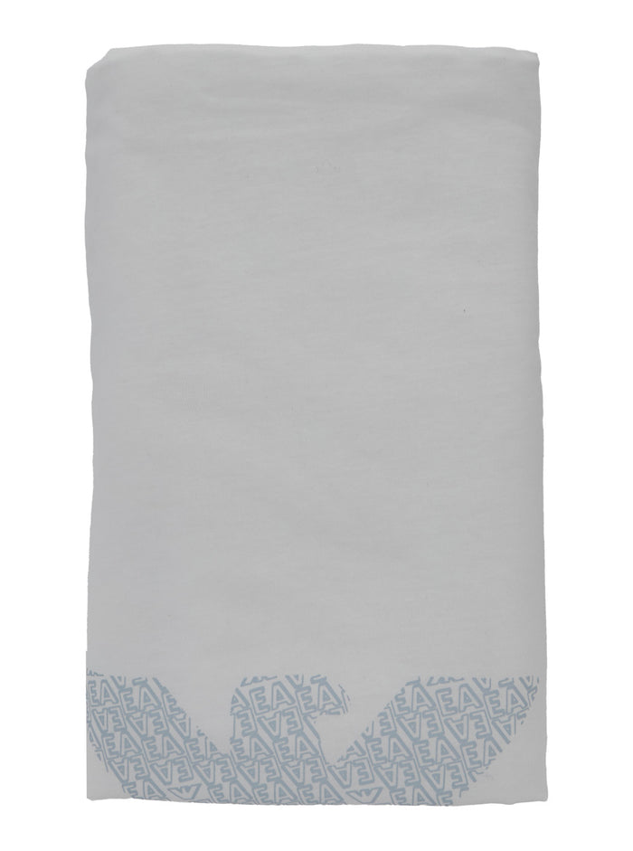 Blue Logo Blanket with on the Front in Cotton for Women Light Blankets
