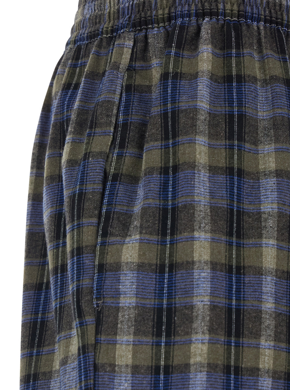 Mens Gray Checkered BOXER Shorts in Cotton Blend Grey Polyester Underwear