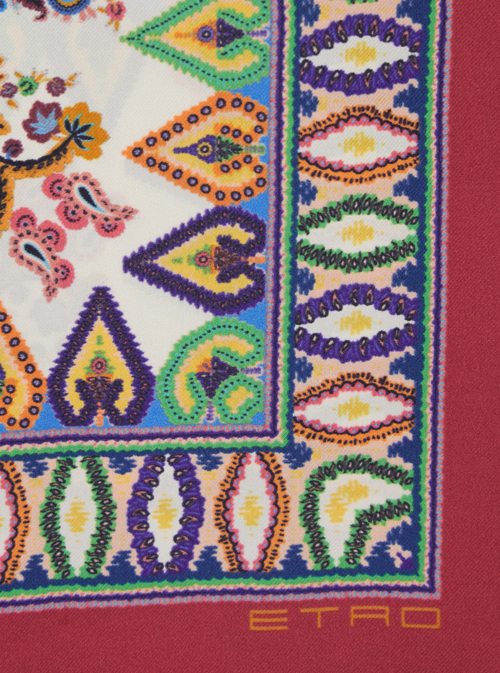 Multicolor Paisley Silk Scarf For Women Scarfs And Foulards