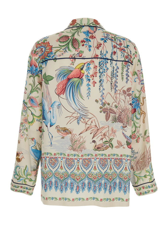 PRINTED SHIRT - Multicolor All-over In Polyester Men And Blouses