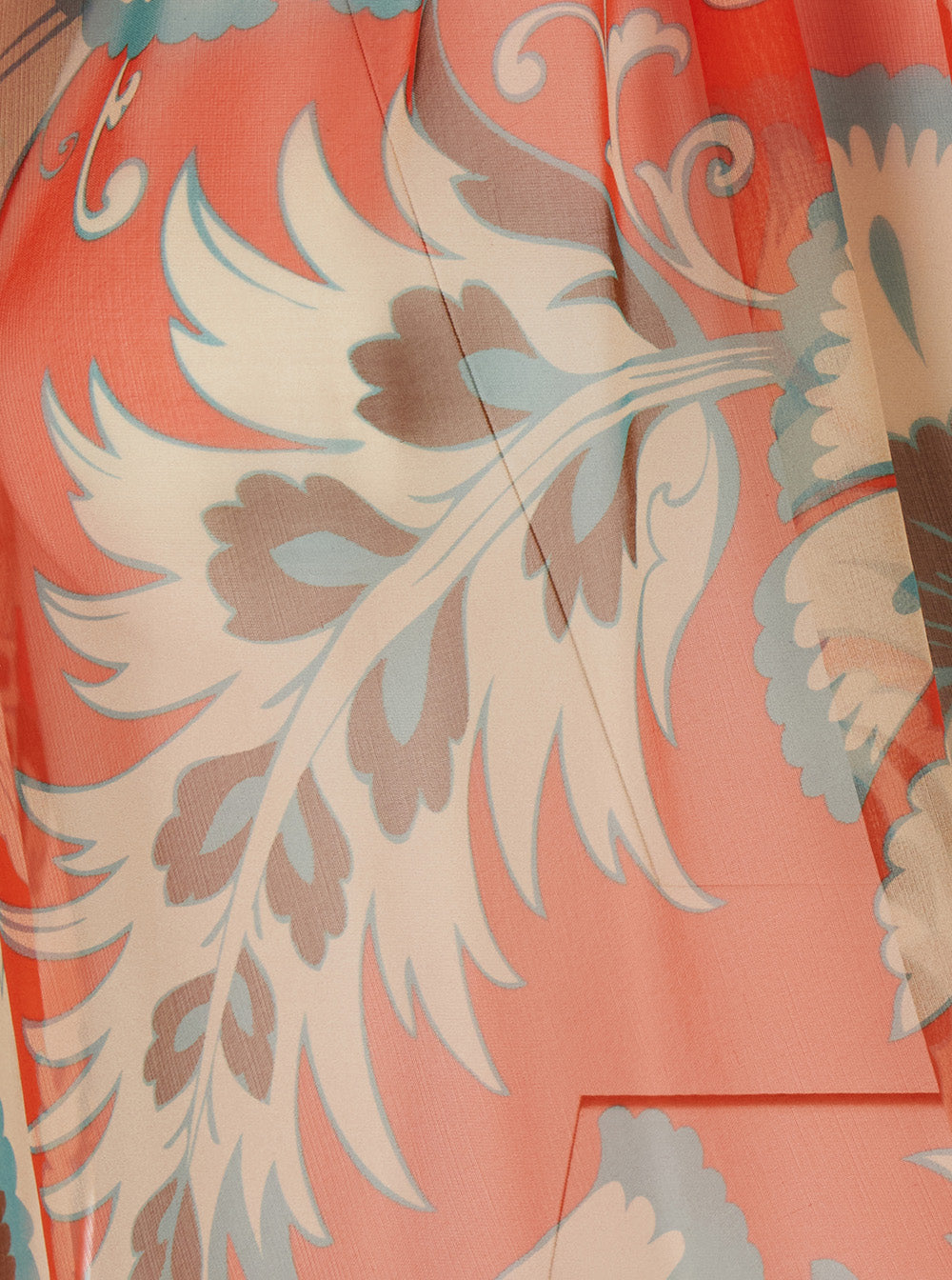 PRINTED BLOUSE - Orange with characteristic print Silk Women Shirts And Blouses