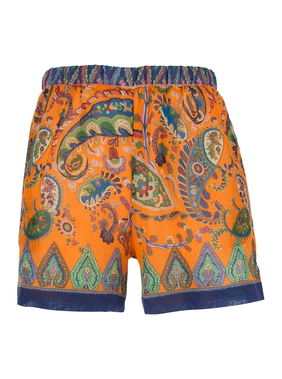 Shorts Orange Ramie
