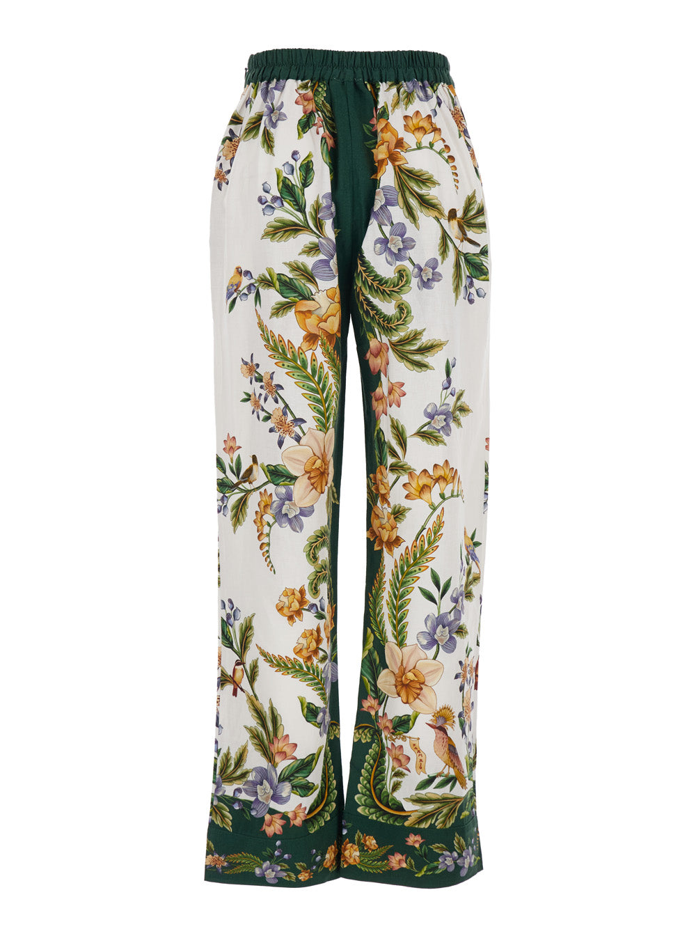 Multicolor Floral Print Pants for Women Trousers