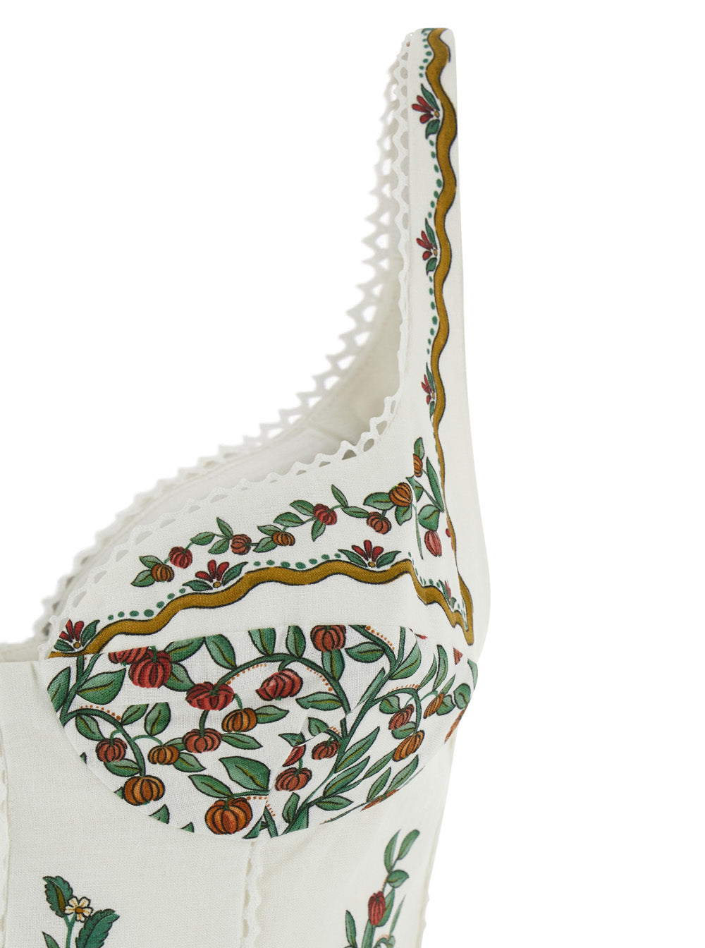 Fruit Beauty White Long Dress With All-Over Print Cotton For Women