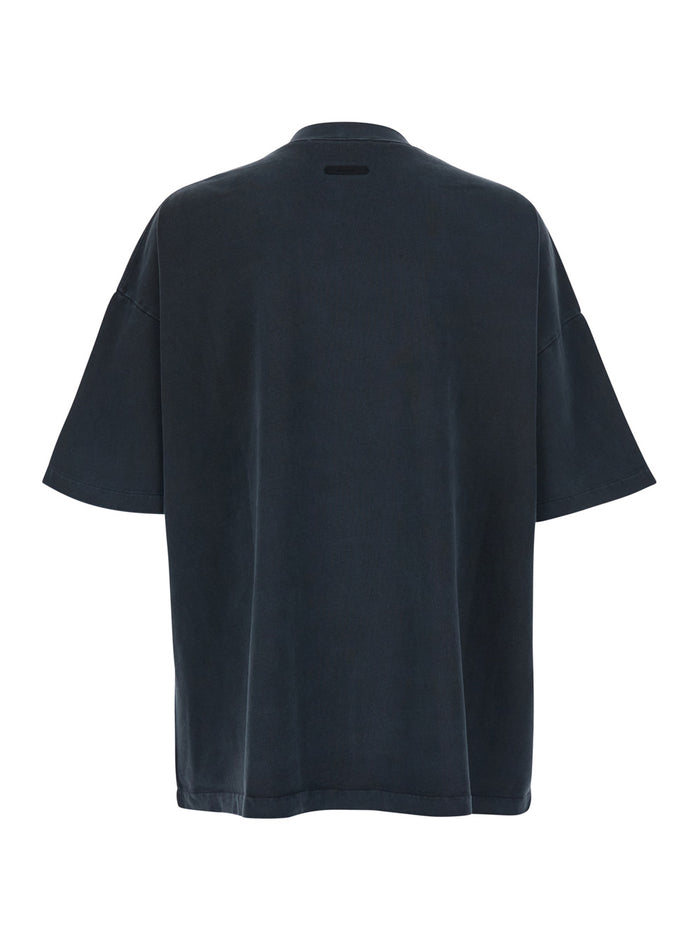 Gray T-Shirt with Short Sleeves and Round Neck for Men Grey Cotton Tshirts Polo Shirts