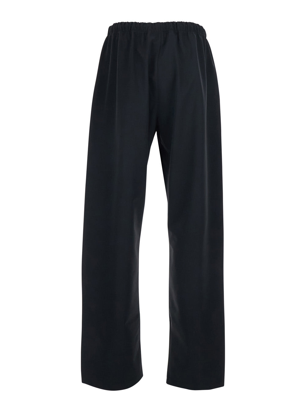 Mens SIGNATURE TRACK PANT ESSENTIALS with Side Pockets in Black Nylon Spandex Trousers