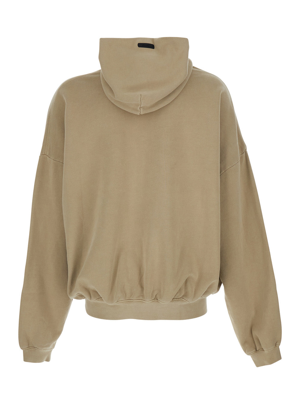 Hoodie TRAINING 90S ESSENTIALS Beige with Fixed Hood in Cotton for Men Sweatshirts