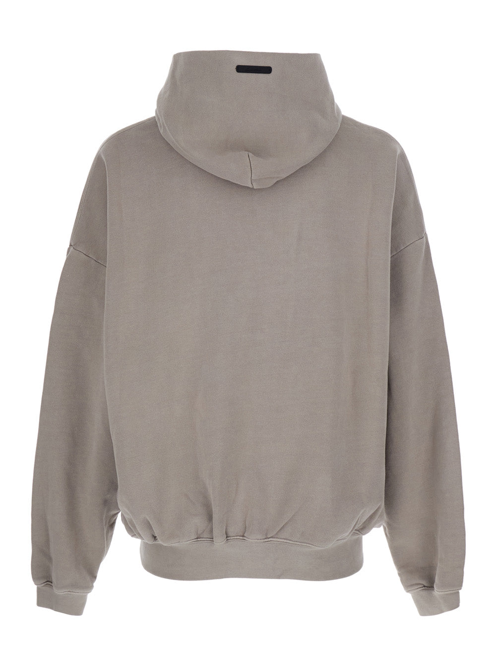 Gray Training 90s Hoodie Essentials With Fixed Hood And Kangaroo Pocket Grey Cotton Sweatshirts