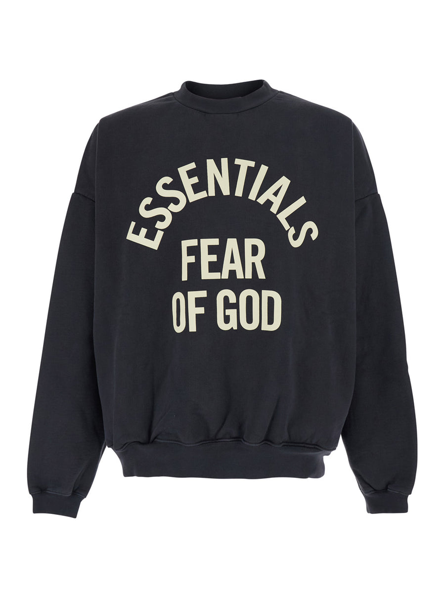 Sweatshirt Campus Crewneck Black Cotton Sweatshirts