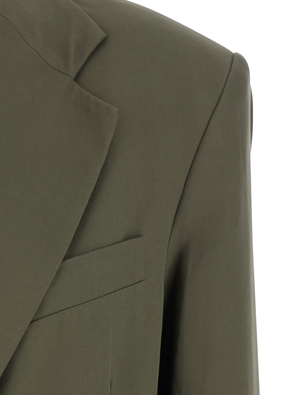 Single-breasted jacket with notched revers in green for women Blazers