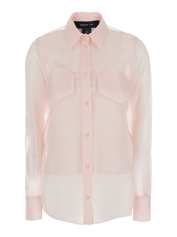 Silk Shirt Pink Blouses
