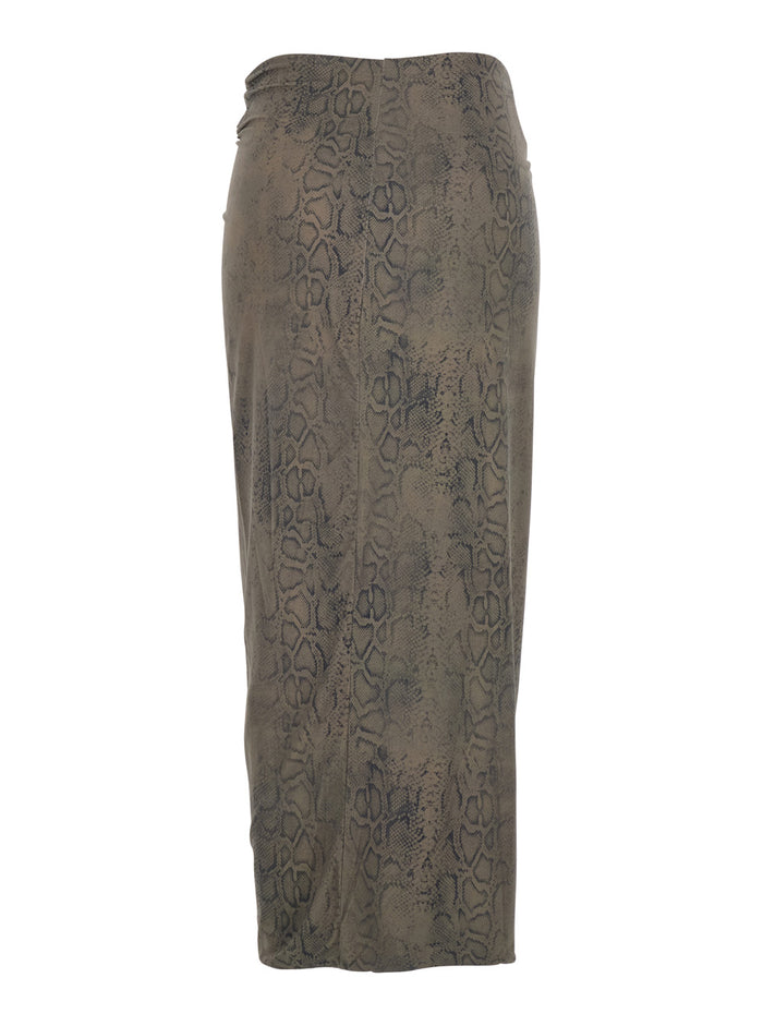 Green SKIRT with Elegant Design in Polyamide Women Elastane