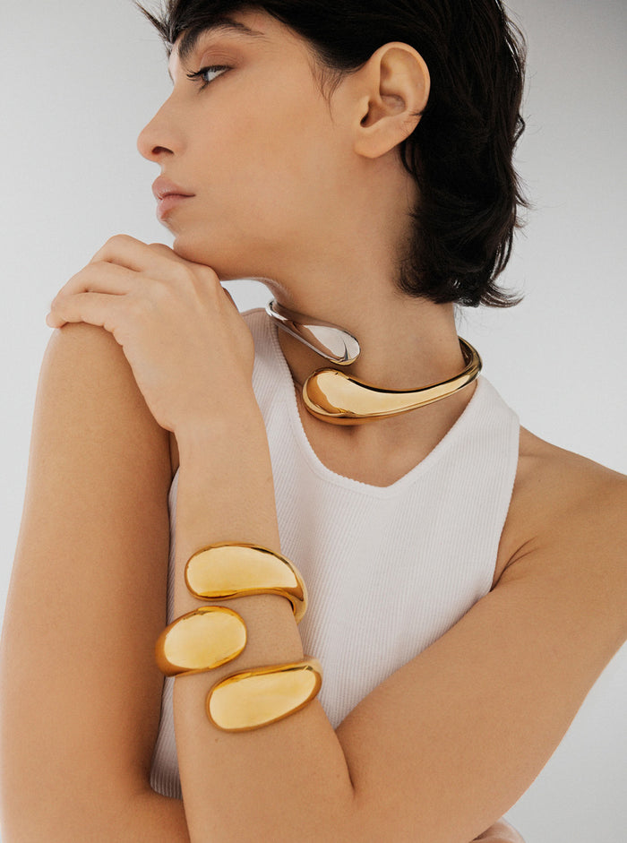 Isa Bracelet With Chain Detail Metallic For Women